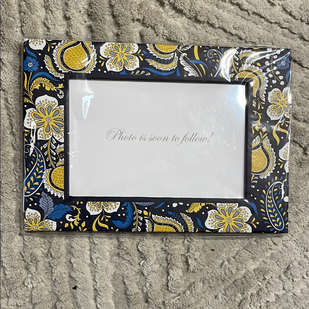 Vera Bradley Paisley Patterned Photo Frame- new in bag